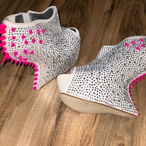 Pink spiked with rhinestones